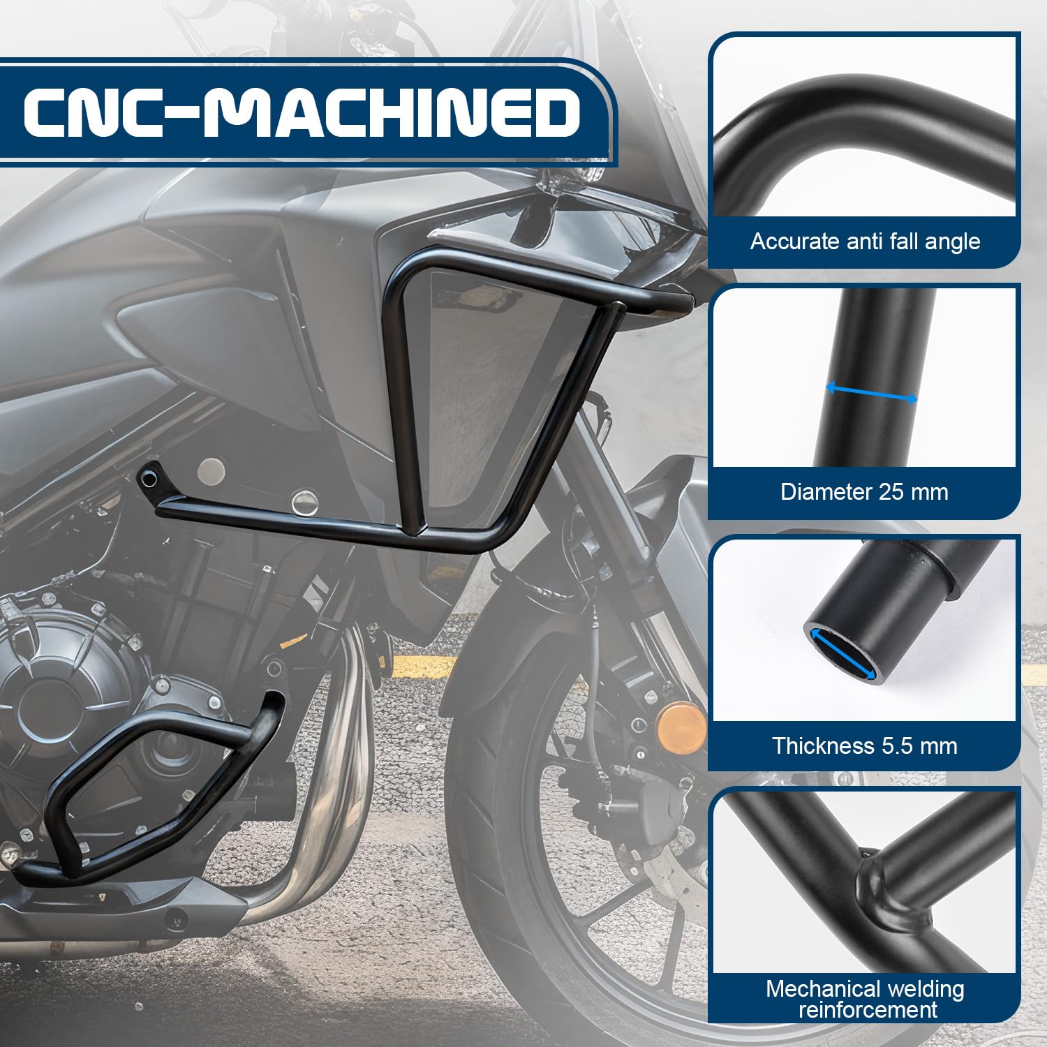 Amazon.com: Motorcycle Crash Bars Engine Guards for Honda NX400